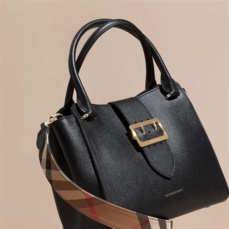 burberry the medium buckle tote|Burberry medium top handle tote.